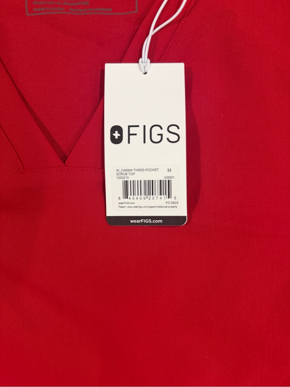 NWT- FIGS Red Scrub Top/Drawstring Jogger Bottoms- Size Medium - Picture 5 of 15